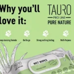 Tauro Pro Line pet wet wipes for home, travel, and walks, gentle on pets