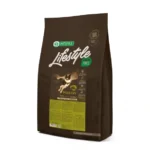 Grain free hypoallergenic dry dog food with poultry as main protein source for adult dogs, supporting digestion, skin, and coat