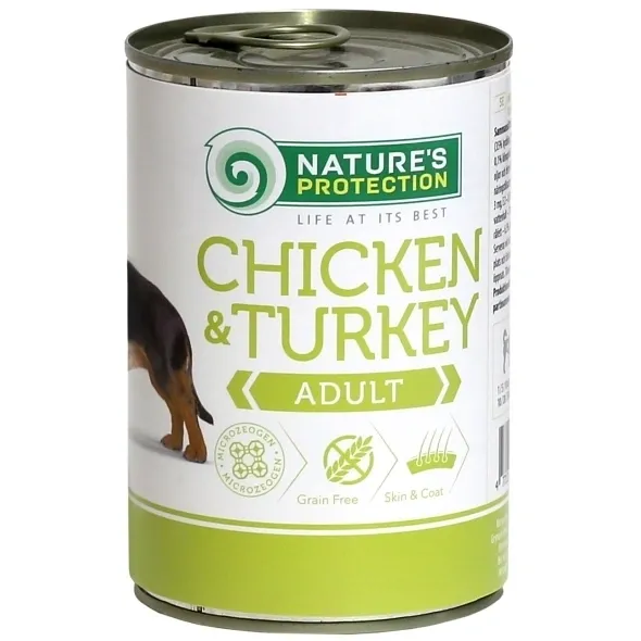 Hypoallergenic dog food with chicken and turkey, supports sensitive digestion and immunity