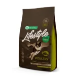 Grain free hypoallergenic dry dog food with poultry for adult dogs, supporting digestion, skin, and coat