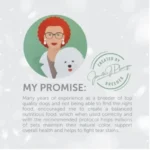 Premium wheat free puppy food with salmon & krill, ideal for small red-coated puppies