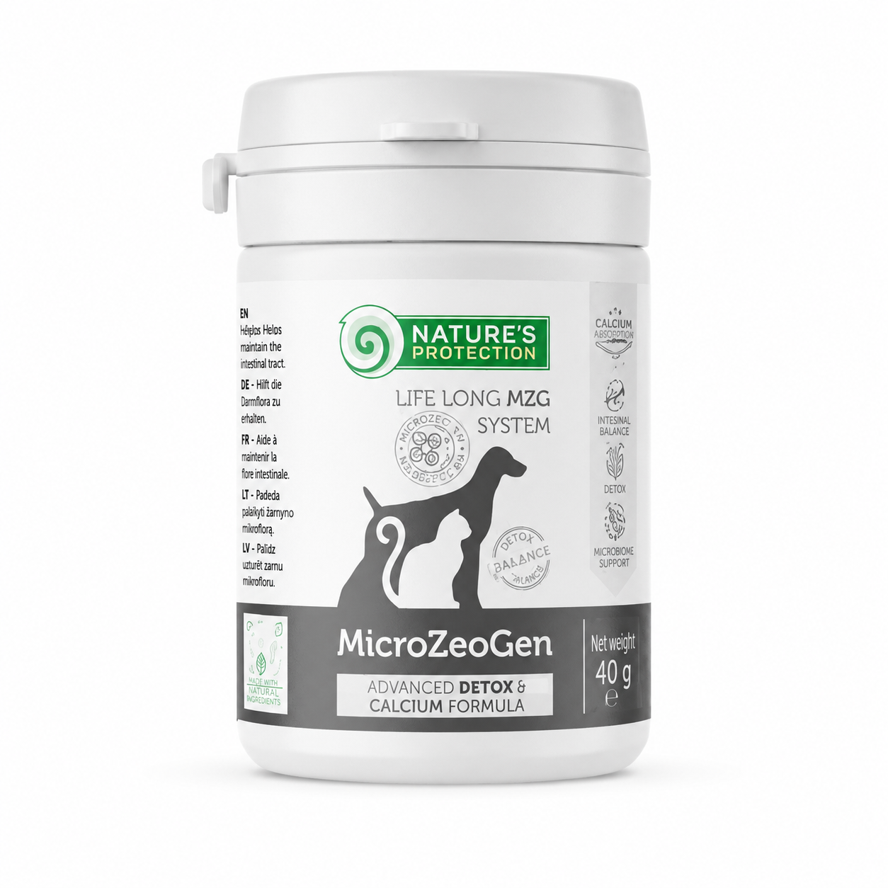 NATURE’S PROTECTION MicroZeoGen complementary feed for dogs and cats with calcium 40 g