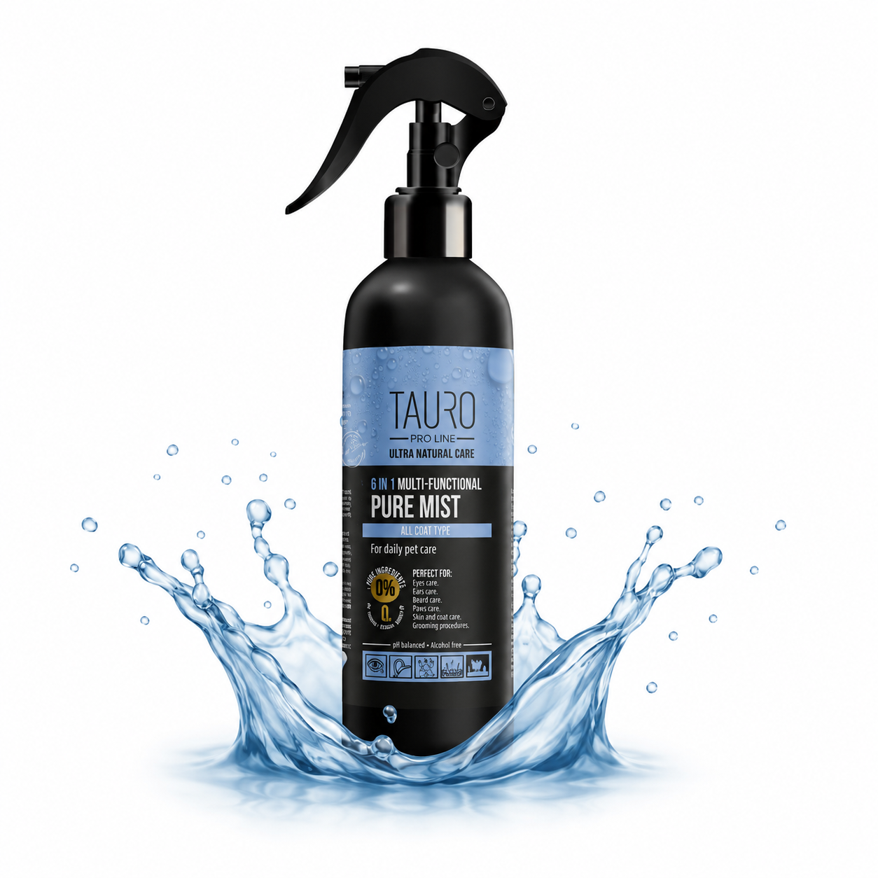 Tauro Pro Line, Ultra Natural Care – Pure Mist, 6-in-1 Multifunctional Care Spray