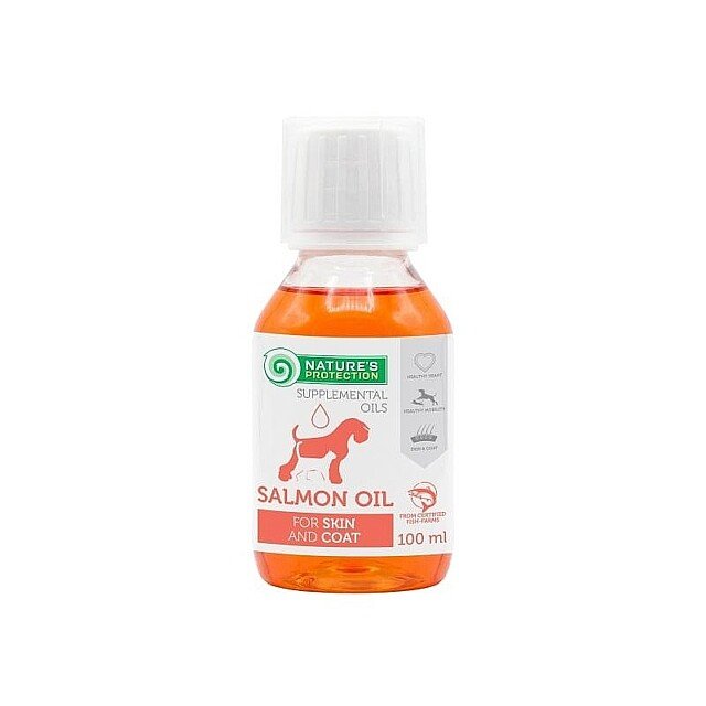 CAN70819-1772180758-640x640 NATURE'S PROTECTION complementary feed - salmon oil, for adult dogs and cats to support healthy skin and coat 100 ml / 300 ml - Giff - Image 1