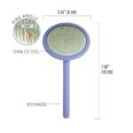 TAURO Pro Line Professional Round Grooming Brush – Gentle Massage & Care for Medium Coats – 9 × 19 cm - Image 2