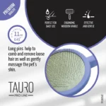 TAURO Pro Line Professional Round Grooming Brush – Gentle Massage & Care for Medium Coats – 9 × 19 cm - Image 3