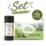 TAURO Pro Line Pure Nature Paw Care – Repair & Protects Paw Pad Balm & Aloe Vera Wet Wipes – For Dogs & Cats – Set