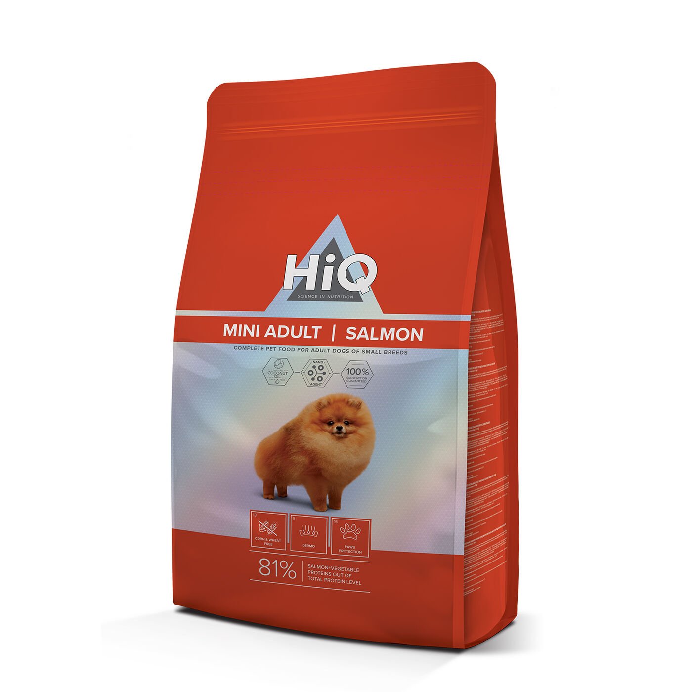 HIQ – Salmon – Adult Small Breed Dogs – SMALL KIBBLE – 400 g / 1.8 kg / 7 kg